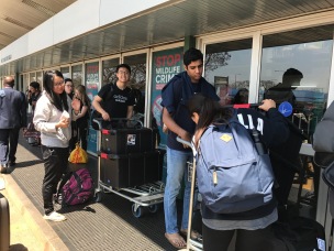 Waiting to enter Kamuzu International Airport